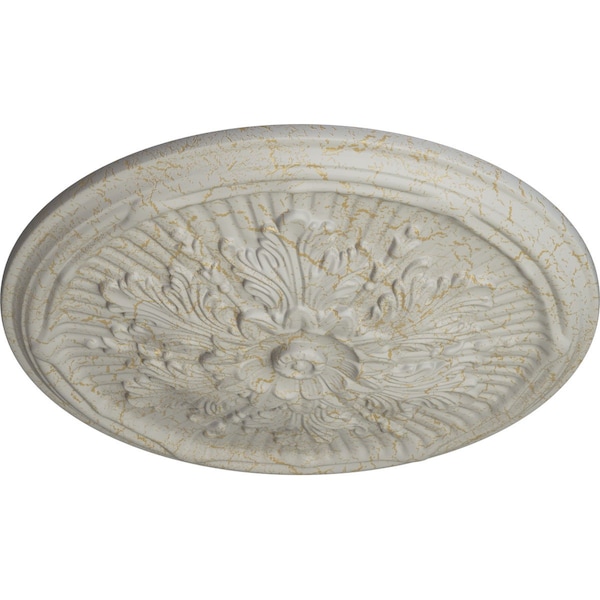 Luton Ceiling Medallion (Fits Canopies Up To 3 1/2), Hand-Painted Pot Of Cream Crackle, 21OD X 2P